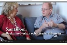 Hans Persson och Anita Hildén samtalar