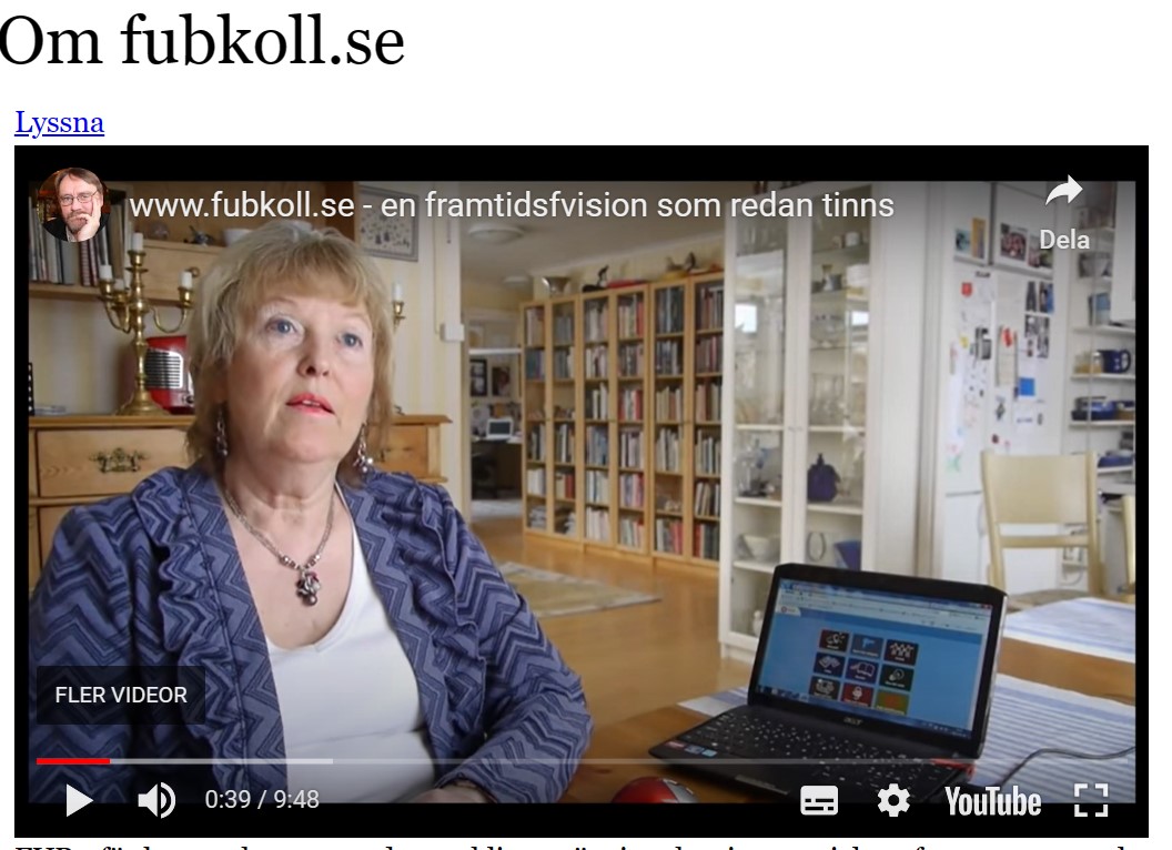 Anita Hildén presenterar FUB-koll